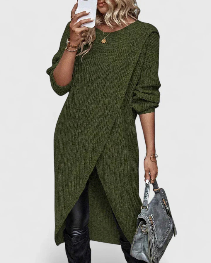 Joana | Wrap Knit Winter Dress