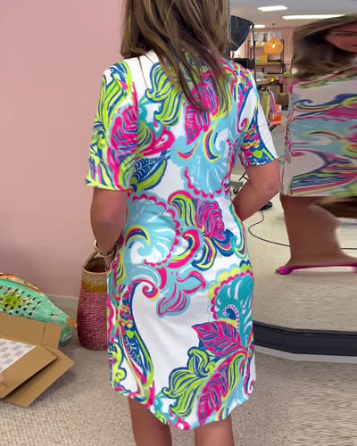 Emery | Slim-fit printed dress