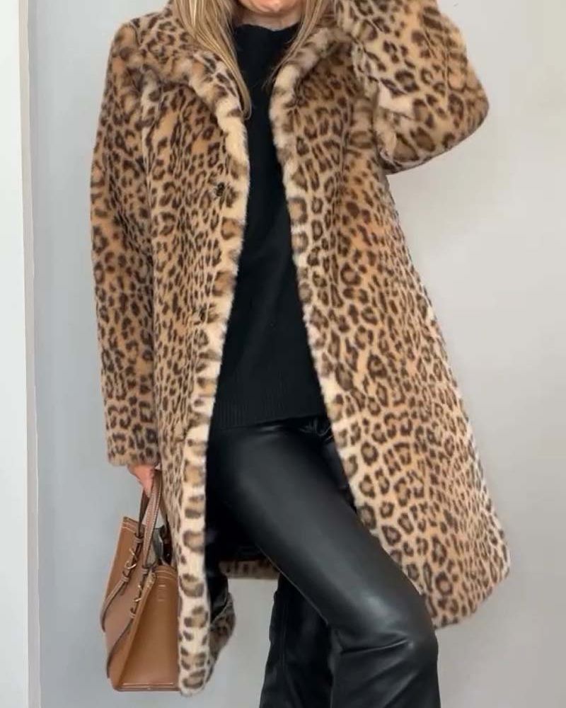 Velma | Leopard Print Soft Long Coat