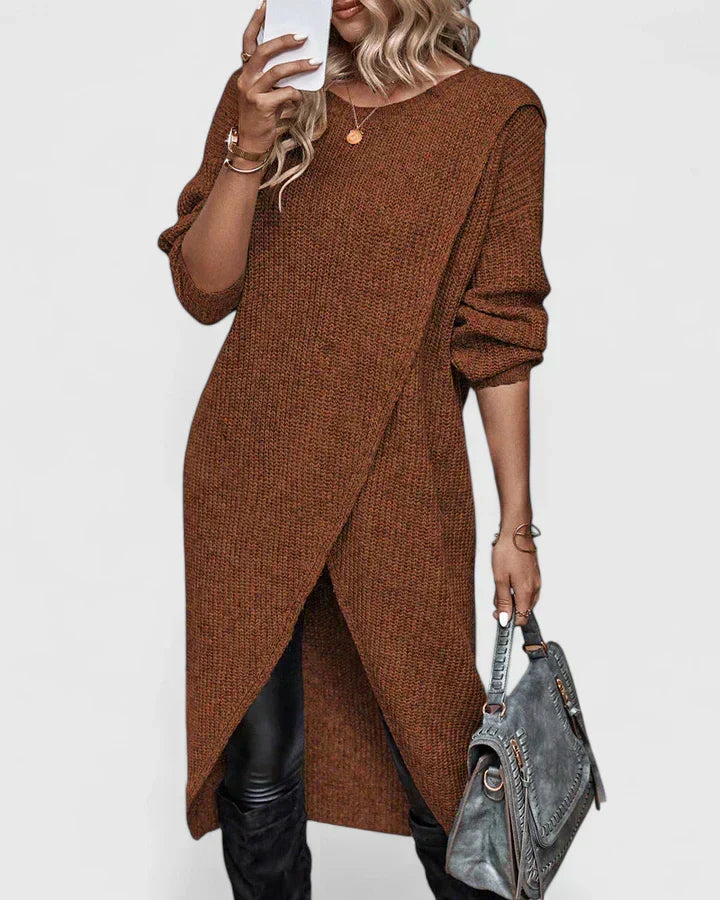 Joana | Wrap Knit Winter Dress