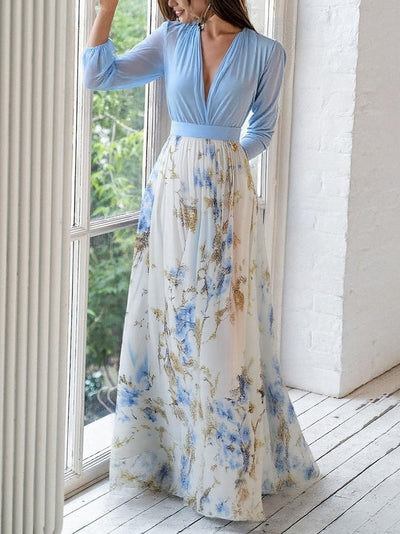 Amina | Long Dress with Floral Print