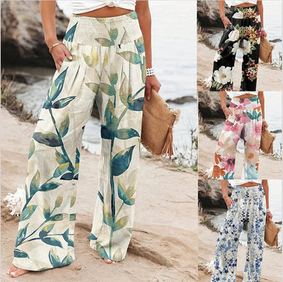 Diana - Luftige Strandhose mit Druck