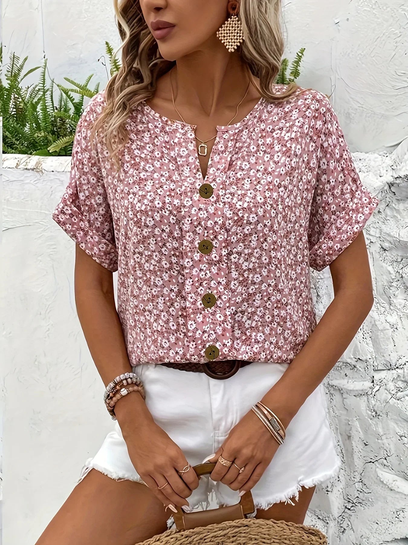 Steph | Elegant Floral Printed Blouse