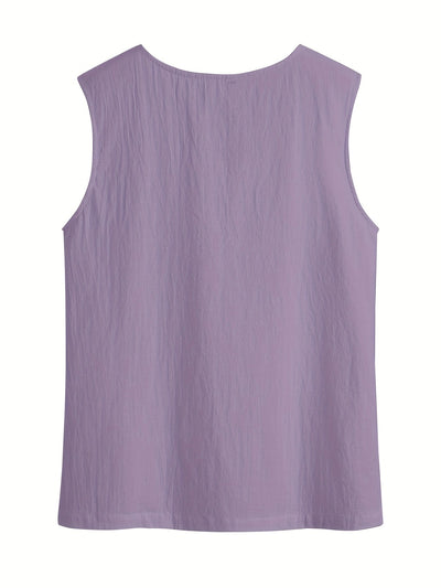 Fara | V-Neck Sleeveless Pullover Vest