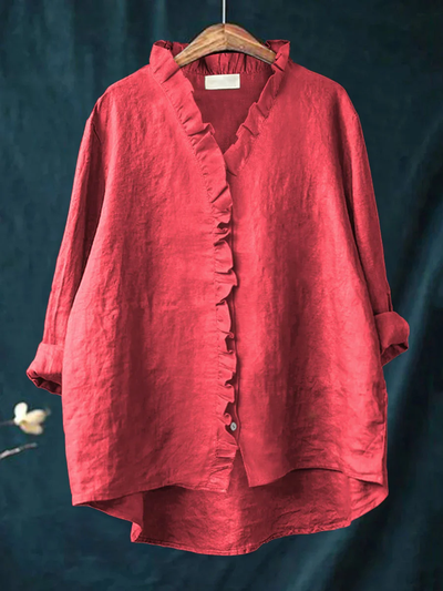 Crystal | Ruffle Edge Blouse